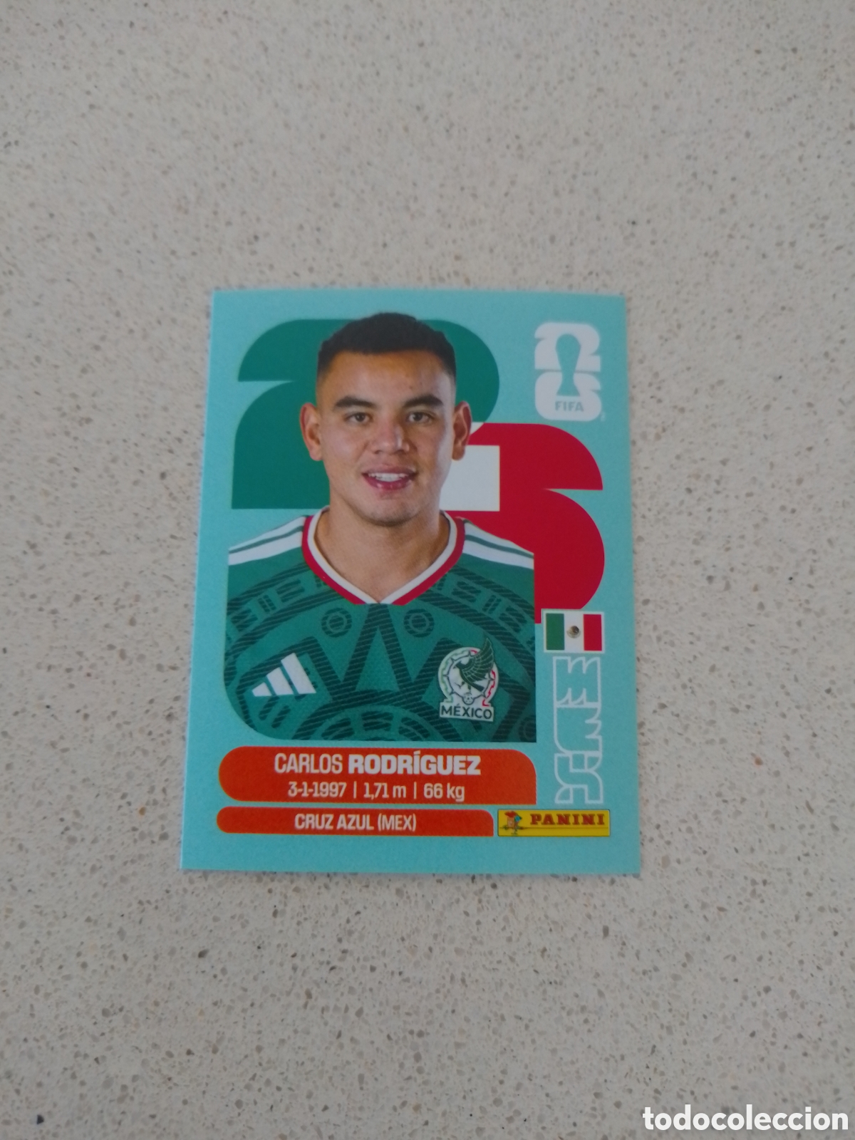 Cartes &agrave; collectionner de Football: CROMO NUMERO 9 RODRIGUEZ MEXICO. MUNDIAL 2026. PANINI.