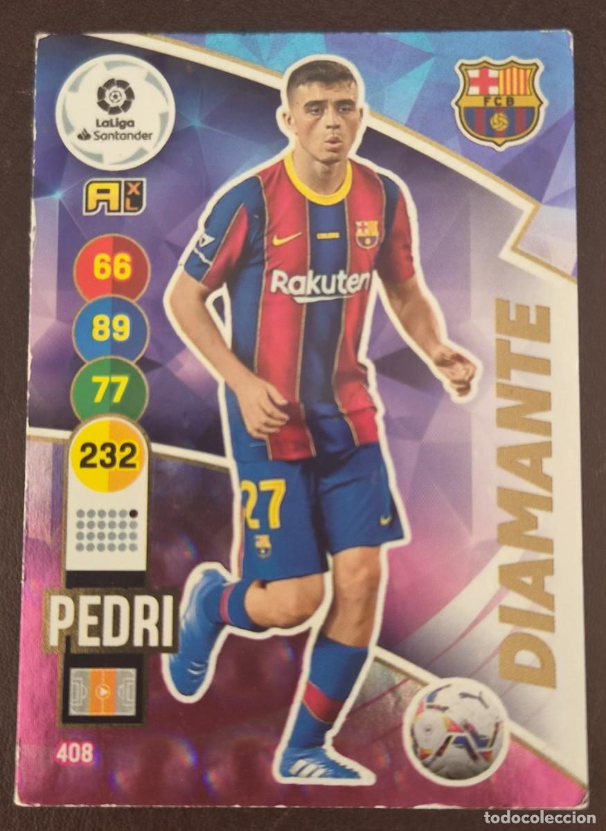 Cromos de f&uacute;tbol: 408 PEDRI DIAMANTE FC BARCELONA ADRENALYN 2020 2021 PANINI