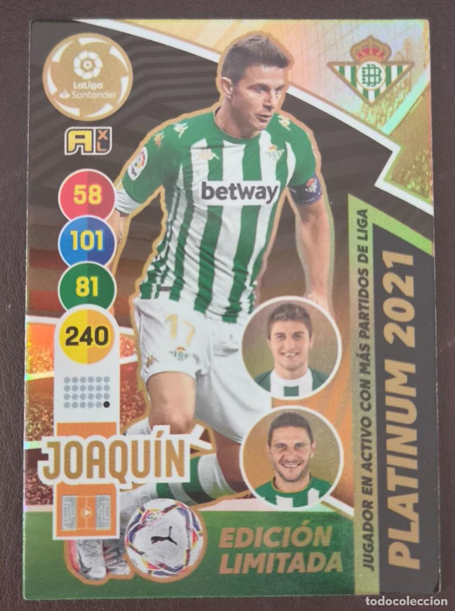 Cromos de f&uacute;tbol: JOAQUIN PLATINUM BETIS ADRENALYN 2020 2021 PANINI