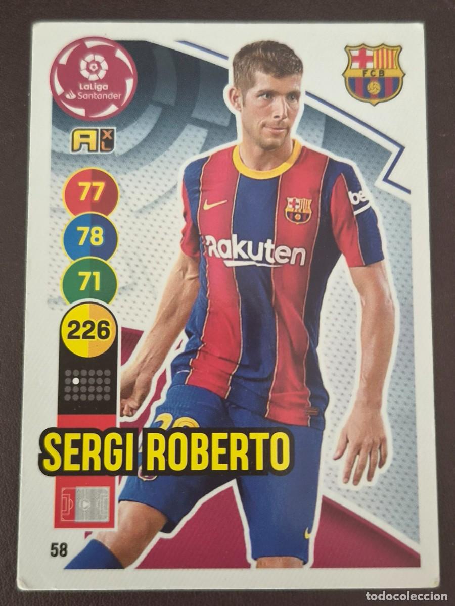 Cromos de f&uacute;tbol: 58 SERGI ROBERTO BARCELONA ADRENALYN 2020 2021 PANINI