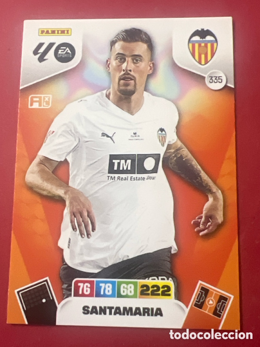 Cromos de f&uacute;tbol: C9170. PANINI ADRENALYN XL LIGA 2025-2026 25-26 &ndash; Mikel Santamar&iacute;a Valencia CF N&ordm; 335