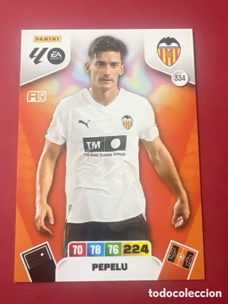 Cromos de f&uacute;tbol: C9171. PANINI ADRENALYN XL LIGA 2025-2026 25-26 &ndash; Pepelu Valencia CF N&ordm; 334