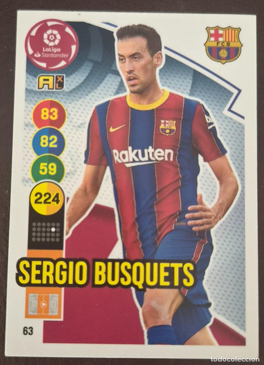 Fu&szlig;ball-Sticker: 63 SERGIO BUSQUETS FC BARCELONA ADRENALYN 2020 2021 PANINI
