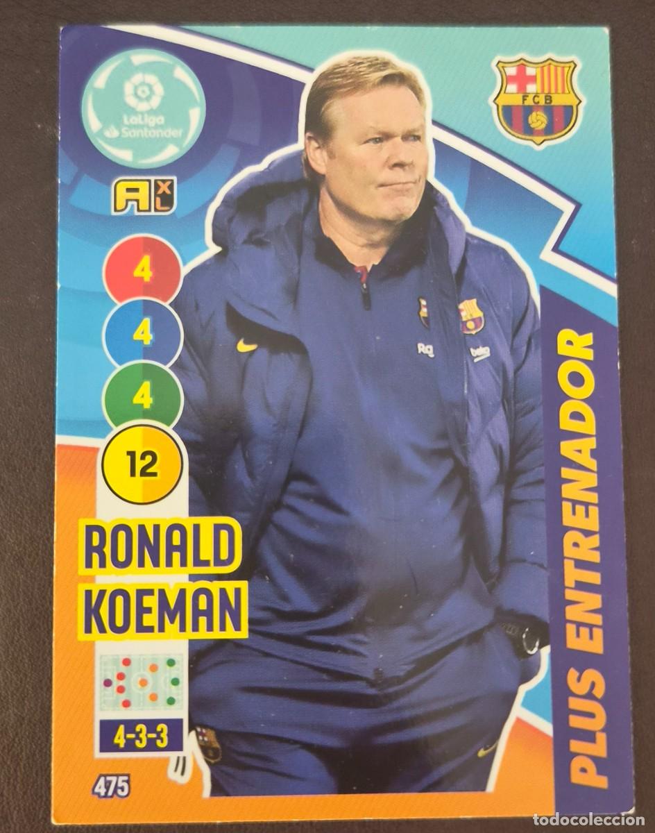 Fu&szlig;ball-Sticker: 475 RONALD KOEMAN PLUS ENTRENADOR FC BARCELONA ADRENALYN 2020 2021 PANINI