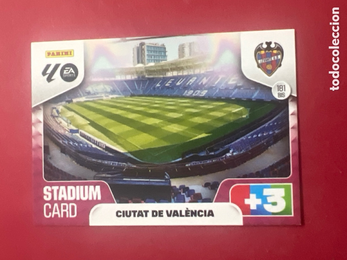Cromos de f&uacute;tbol: C9186. Stadium Card del Levante n&uacute;mero 181 Bis cromo adrenalyn XL 25-26 2025-2026