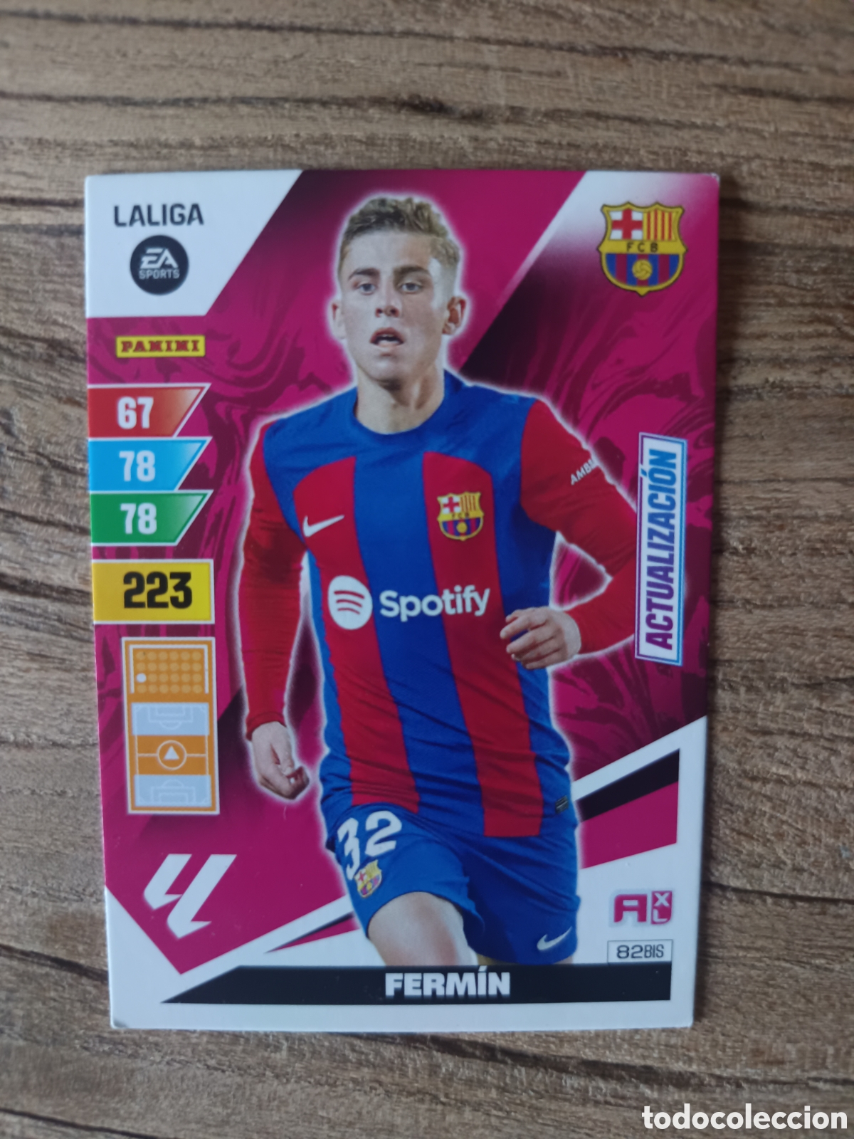 Fu&szlig;ball-Sticker: Ferm&iacute;n L&oacute;pez Barcelona Adrenalyn 2023-2024