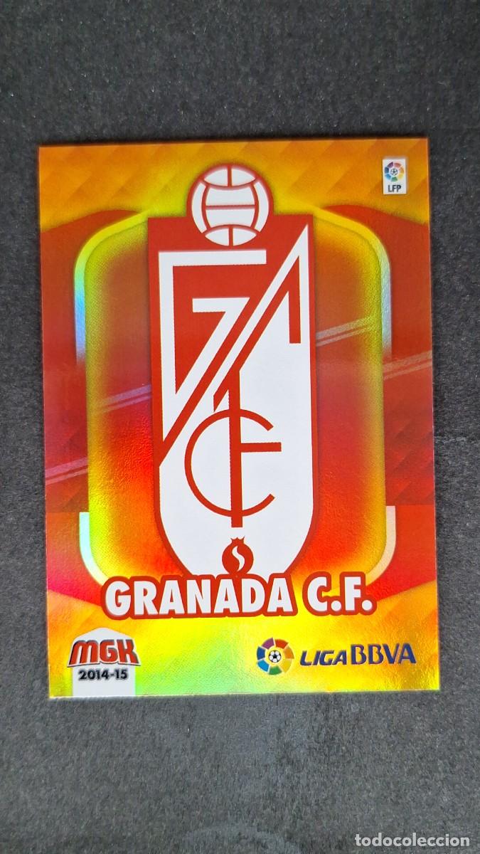 Cromos de f&uacute;tbol: L1 ESCUDO GRANADA C. F. 199 PANINI MEGACRACKS 2014 2015 14 15