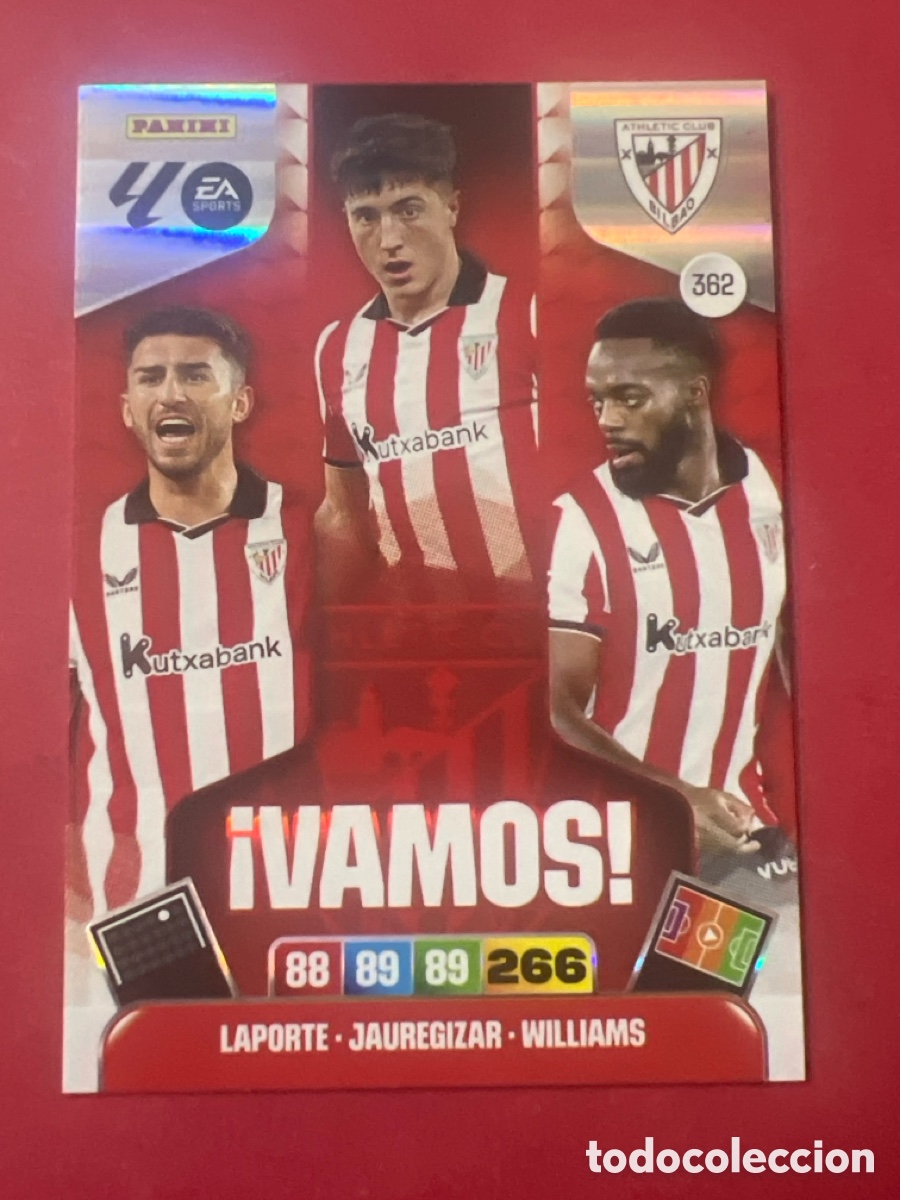 Cromos de f&uacute;tbol: C9197. FICHA N&ordm; 362 ATHLETIC DE BILBAO - ADRENALYN 25 26 - PANINI 2025 - 26 - CROMO - VAMOS