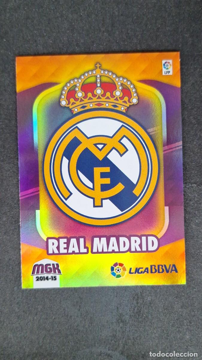 Cromos de f&uacute;tbol: L1 ESCUDO REAL MADRID 235 PANINI MEGACRACKS 2014 2015 14 15