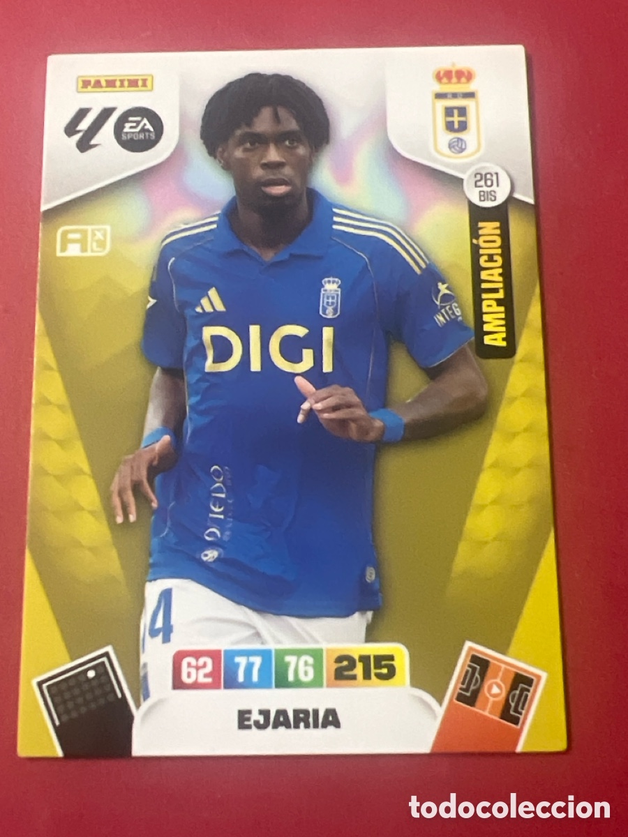 Cromos de f&uacute;tbol: C9208. Ejaira ampliacion n&uacute;mero 261 Bis Del Oviedo cromo adrenalyn XL 25-26 2025-2026