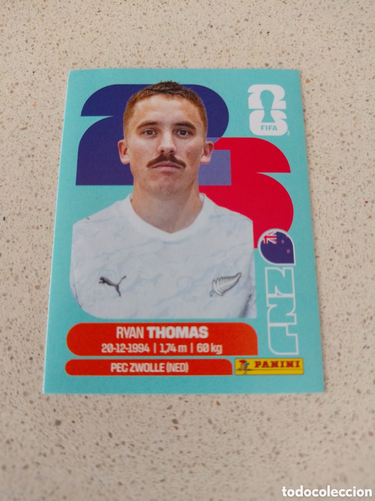 Cromos de f&uacute;tbol: CROMO NUMERO 12 THOMAS NUEVA ZELANDA. MUNDIAL 2026. PANINI.