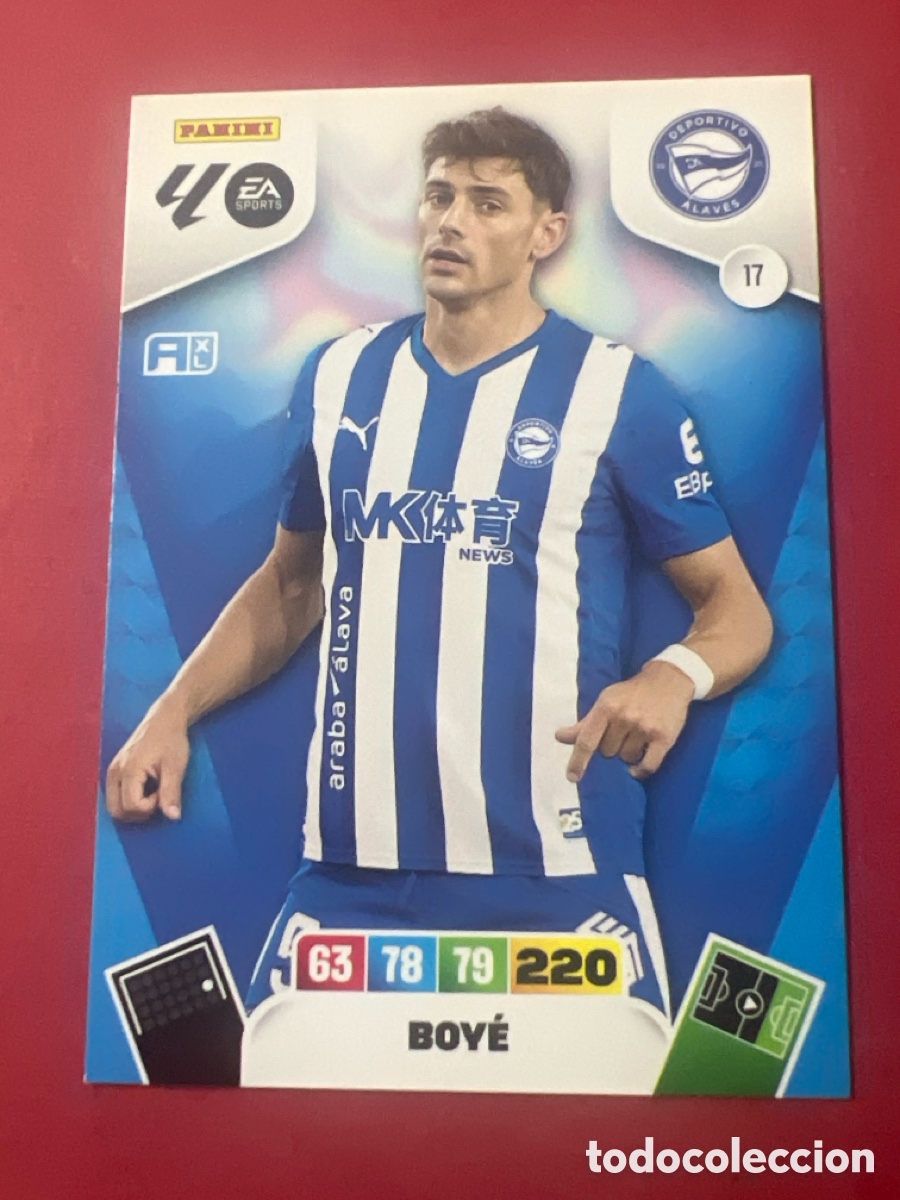Cromos de f&uacute;tbol: C9211. Cromo Adrenalyn XL. 2025 2026. 25 26. Boy&eacute;. Alav&eacute;s. N &ordm; 17.