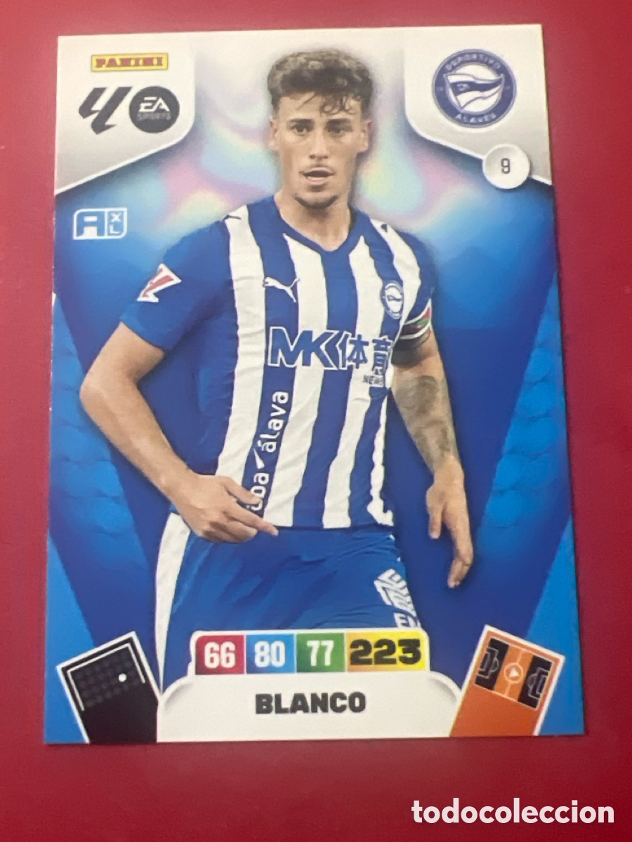 Cromos de f&uacute;tbol: C9216. Cromo Adrenalyn XL. 2025 2026. 25 26. Blanco. Alav&eacute;s. N &ordm; 9. C&oacute;digo sin activar. Panini