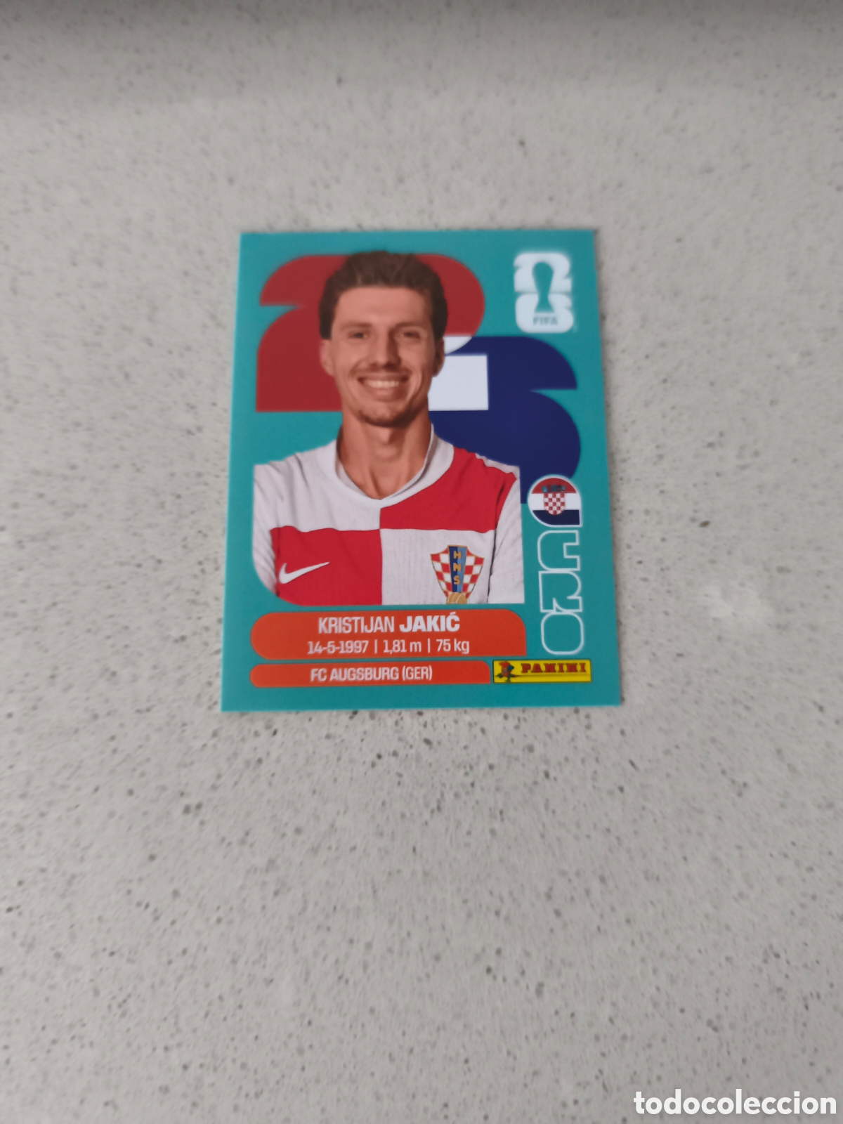 Cromos de f&uacute;tbol: CROMO N&Uacute;MERO 8 JAKIC CROACIA. MUNDIAL 2026. PANINI.