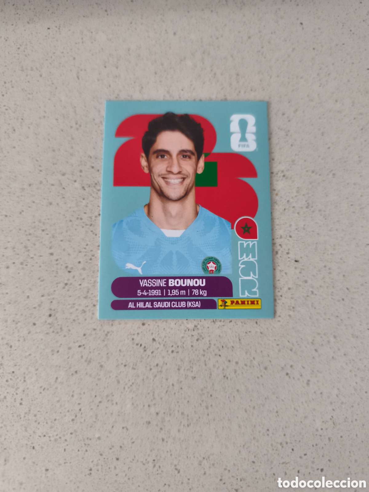 Cromos de f&uacute;tbol: CROMO N&Uacute;MERO 2 BOUNOU MARRUECOS. MUNDIAL 2026. PANINI.