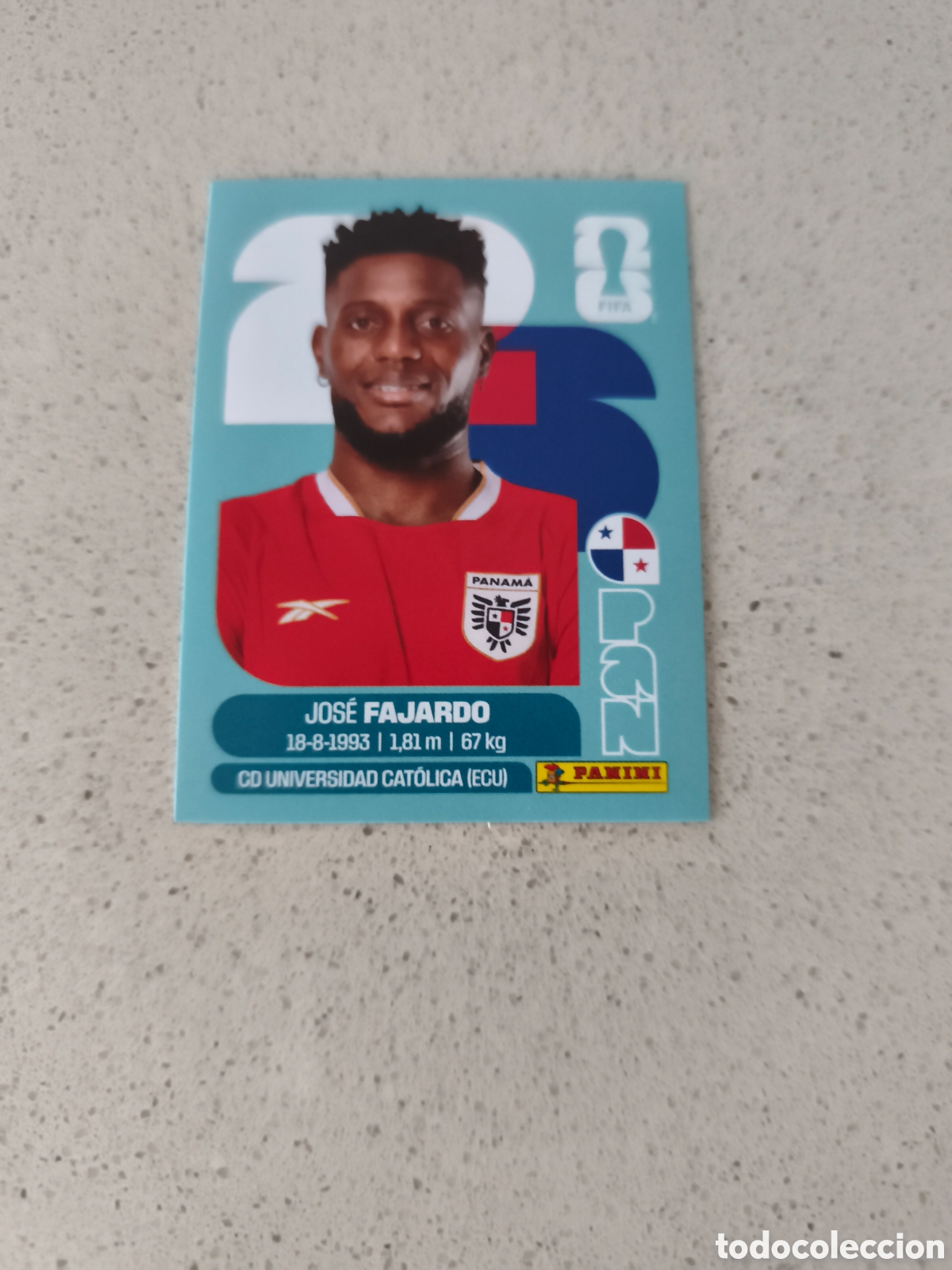 Cromos de f&uacute;tbol: CROMO N&Uacute;MERO 17 FAJARDO PANAM&Aacute;. MUNDIAL 2026. PANINI.
