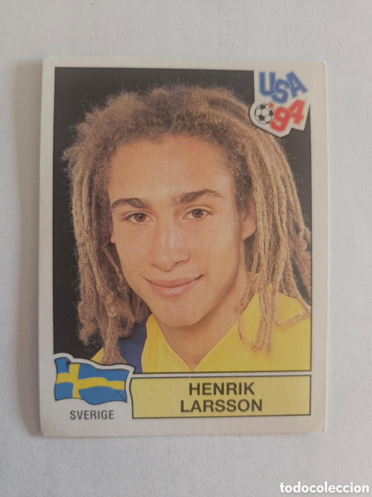 Cromos de f&uacute;tbol: 166 Henrik Larsson Suecia 94 MUNDIAL USA 1994 PANINI. Nunca pegado