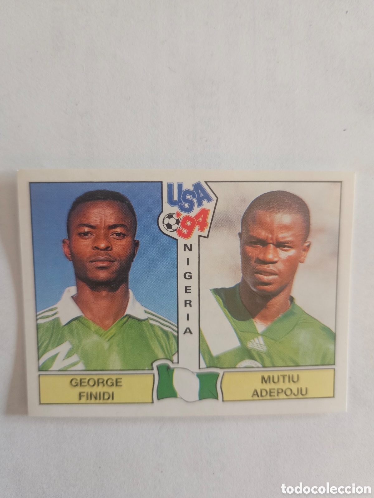 Cromos de f&uacute;tbol: N&deg;240 Finidi - Mutiu (Nigeria) Mundial USA 94 PANINI. Nunca pegado