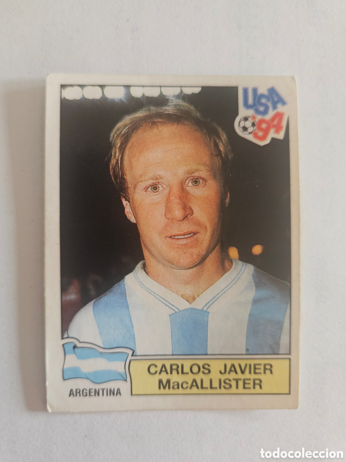 Cromos de f&uacute;tbol: N&deg;250 Carlos Javier MacAllister (Argentina) Mundial USA 94 PANINI. Nunca pegado