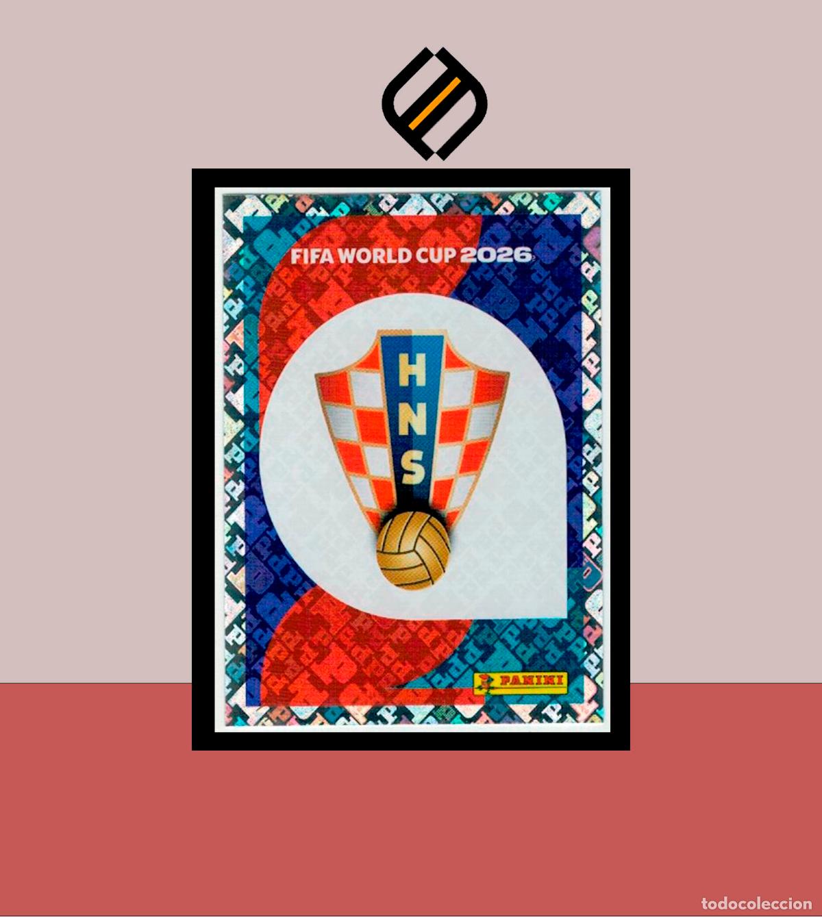 Cromos de f&uacute;tbol: PANINI FIFA CLUB WORLD CUP 2026 26 CRO 1 ESCUDO CROACIA STICKER MUNDIAL MEX CAN USA LIGA