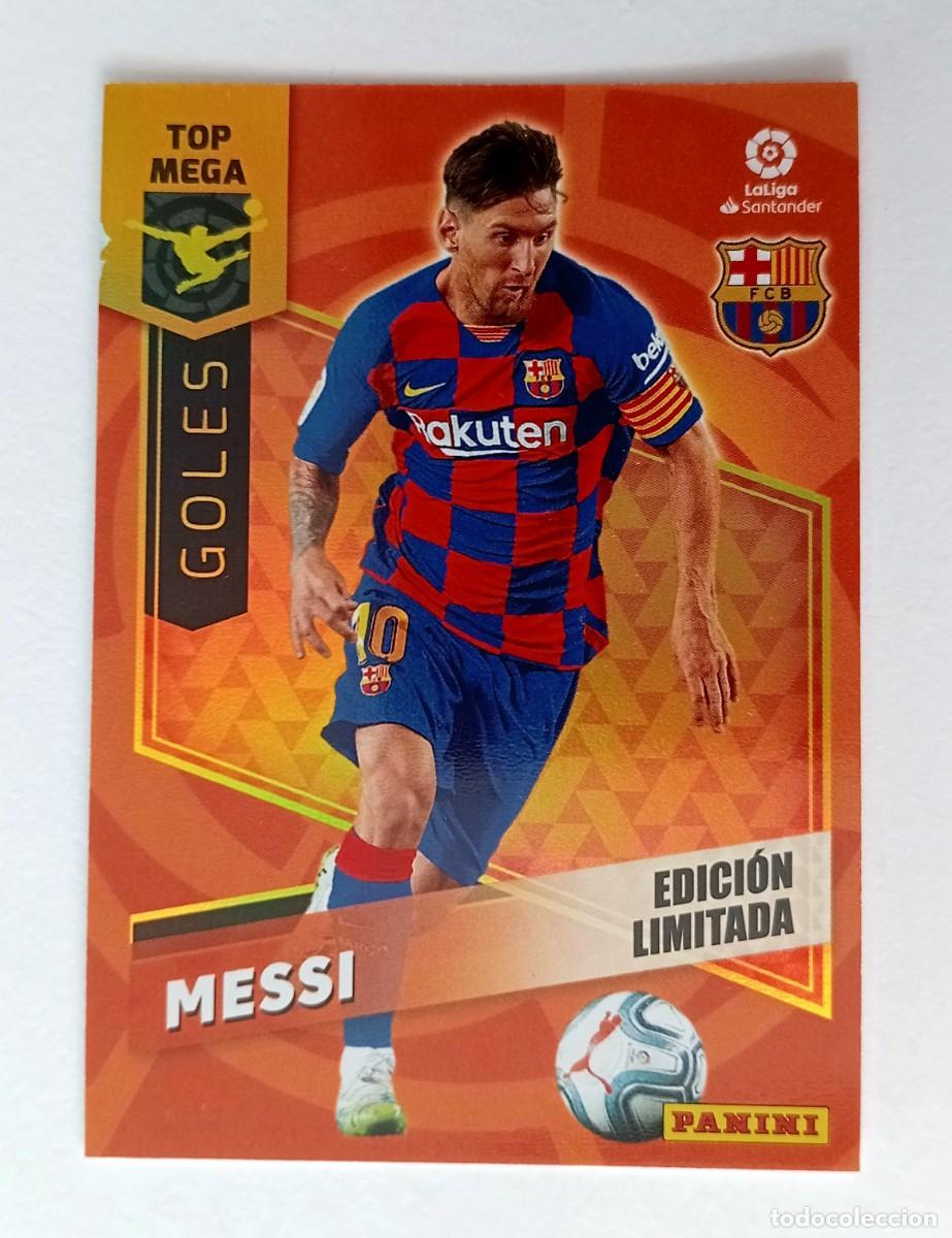 Cromos de f&uacute;tbol: CROMO FUTBOL MESSI F.C. BARCELONA TOP MEGA GOLES 2020-21 EDICI&Oacute;N LIMITADA