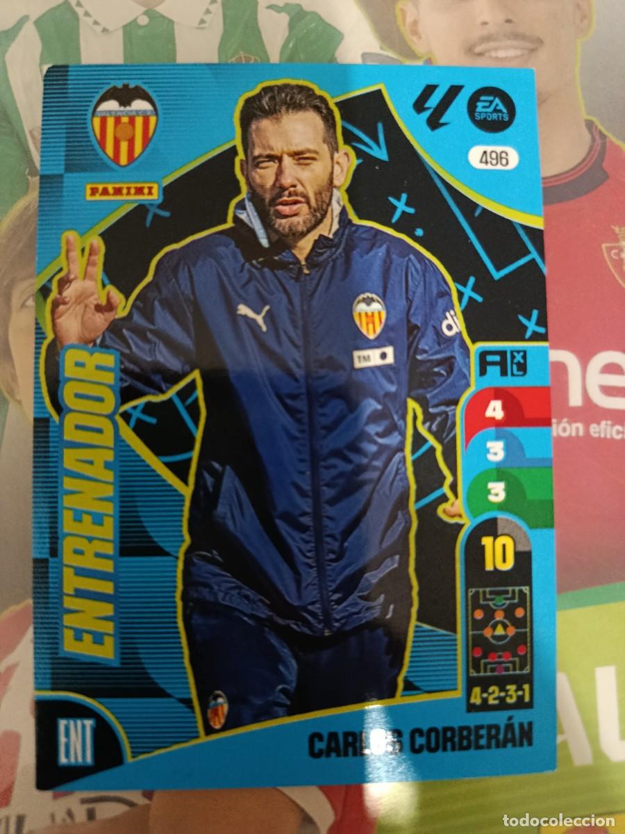 Cromos de f&uacute;tbol: Adrenalyn 24/25. 496- Corber&aacute;n. Valencia. Entrenador.