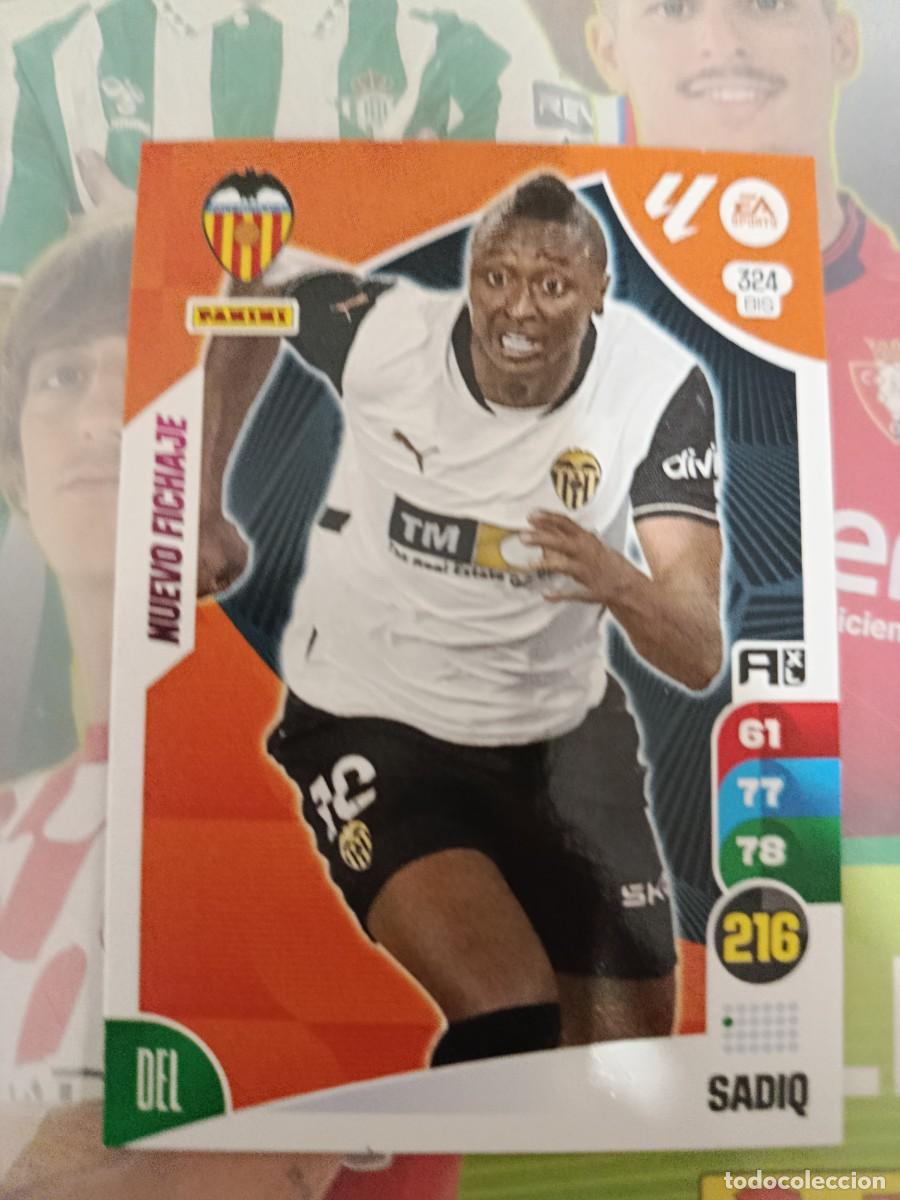 Cromos de f&uacute;tbol: Adrenalyn 24/25. 324 bis- Sadiq. Valencia. Nuevo fichaje.