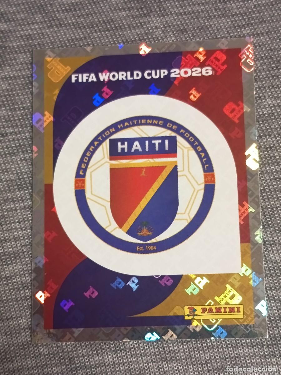 Cartes &agrave; collectionner de Football: ESCUDO HAITI HAI 1 STICKER MUNDIAL 2026 PANINI FIFA WORLD CUP NUEVO