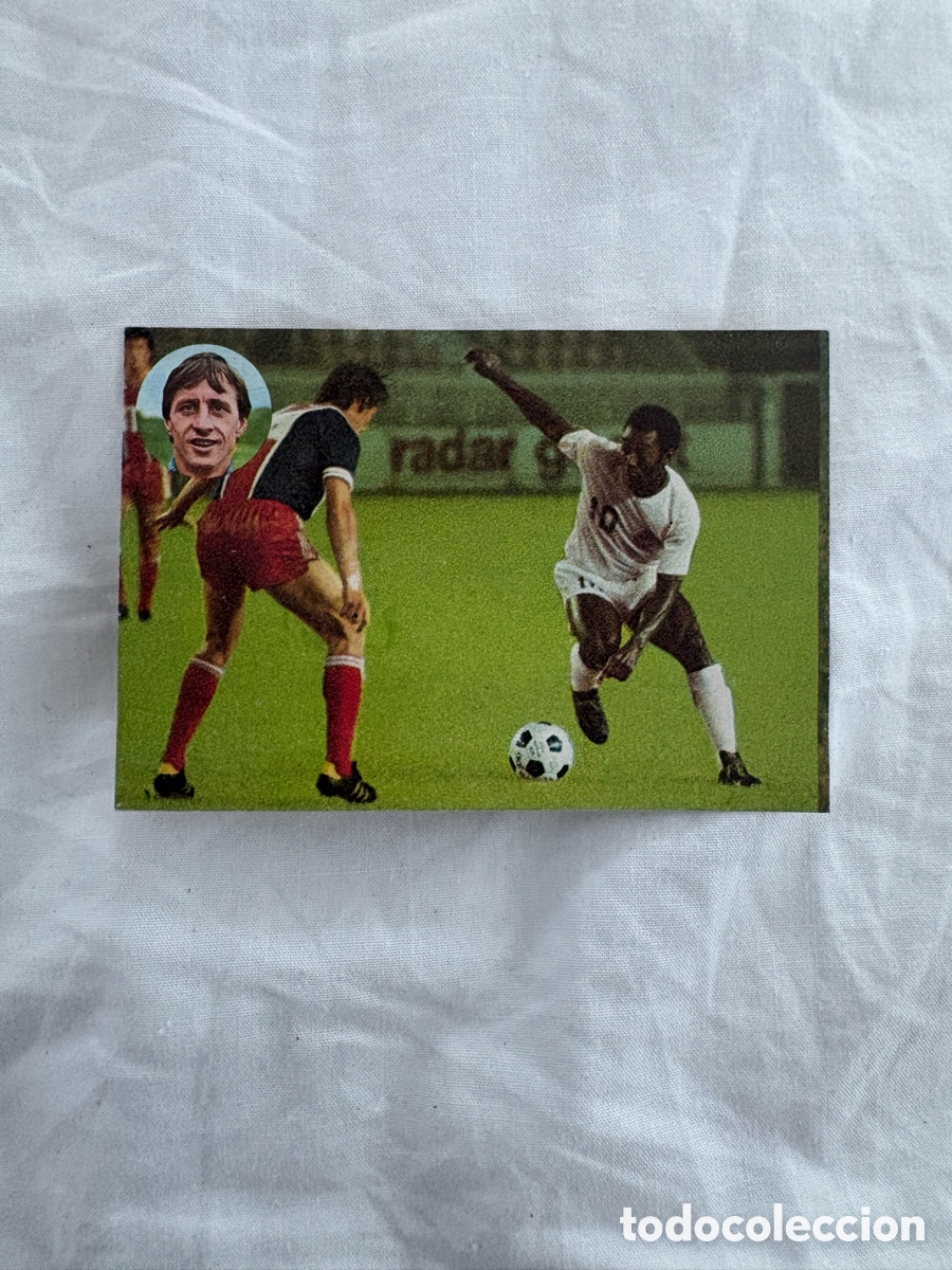 Cromos de f&uacute;tbol: CROMO 216 PELE APRENDE CRUYFF 1984 geprodesa el de las fotos