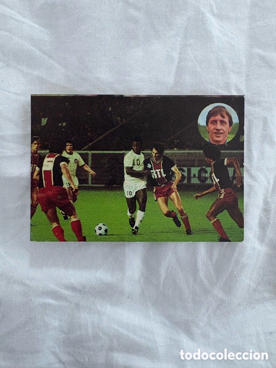 Cromos de f&uacute;tbol: CROMO 226 PELE APRENDE CRUYFF 1984 geprodesa el de las fotos