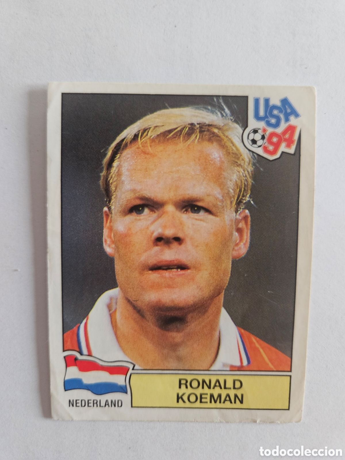 Cromos de f&uacute;tbol: Cromo panini mundial USA 94 n&uacute;mero 418 Koeman - Sticker album world cup 1994