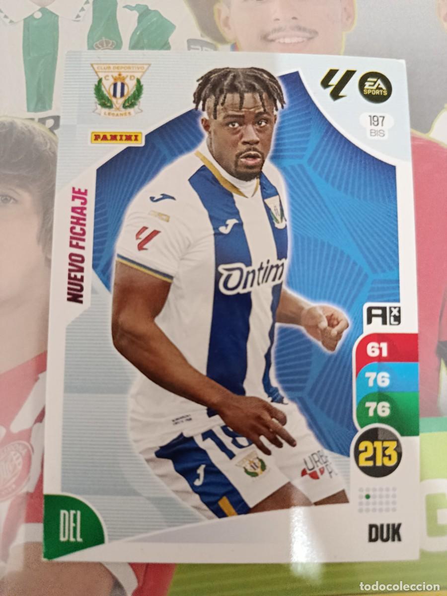 Cromos de f&uacute;tbol: Adrenalyn 24/25. 197 bis- Duk. Legan&eacute;s. Nuevo fichaje.
