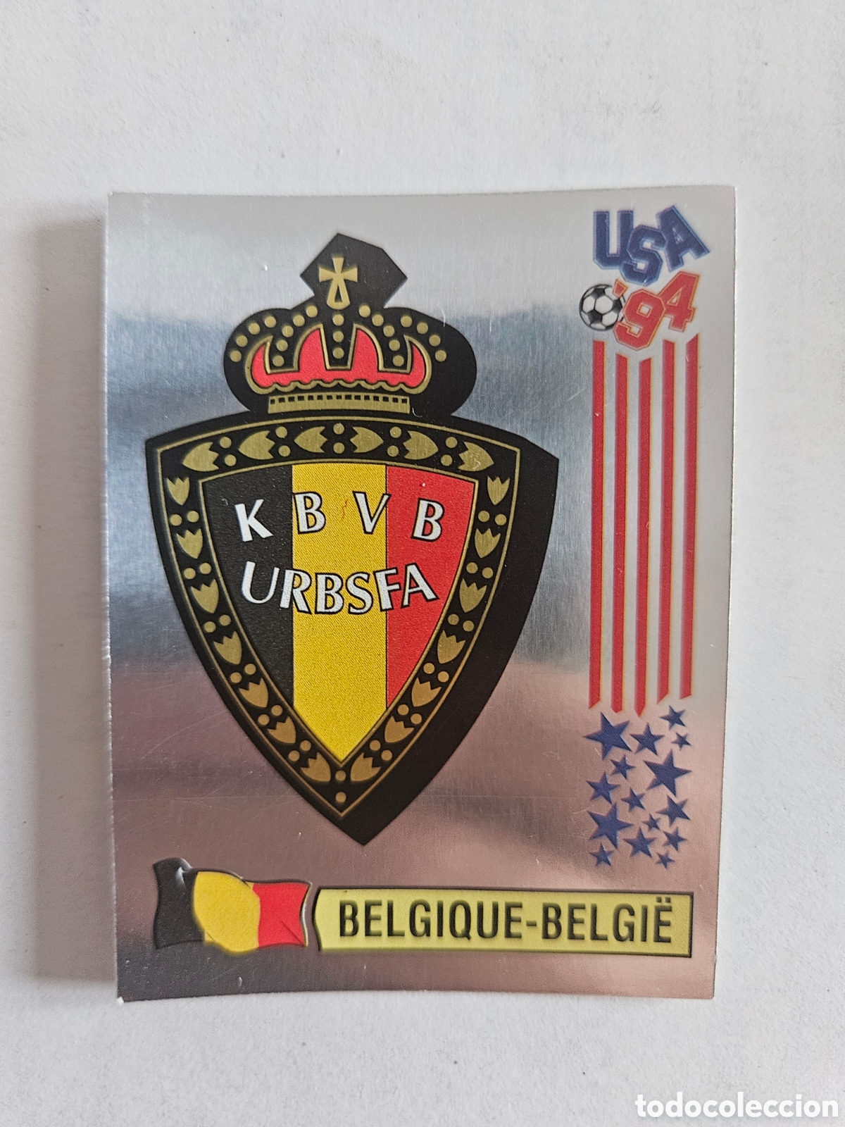 Cromos de f&uacute;tbol: Mundial USA 1994 N&deg; 382 Escudo - Sin pegar - Belgica - Panini World Cup USA - WC 94