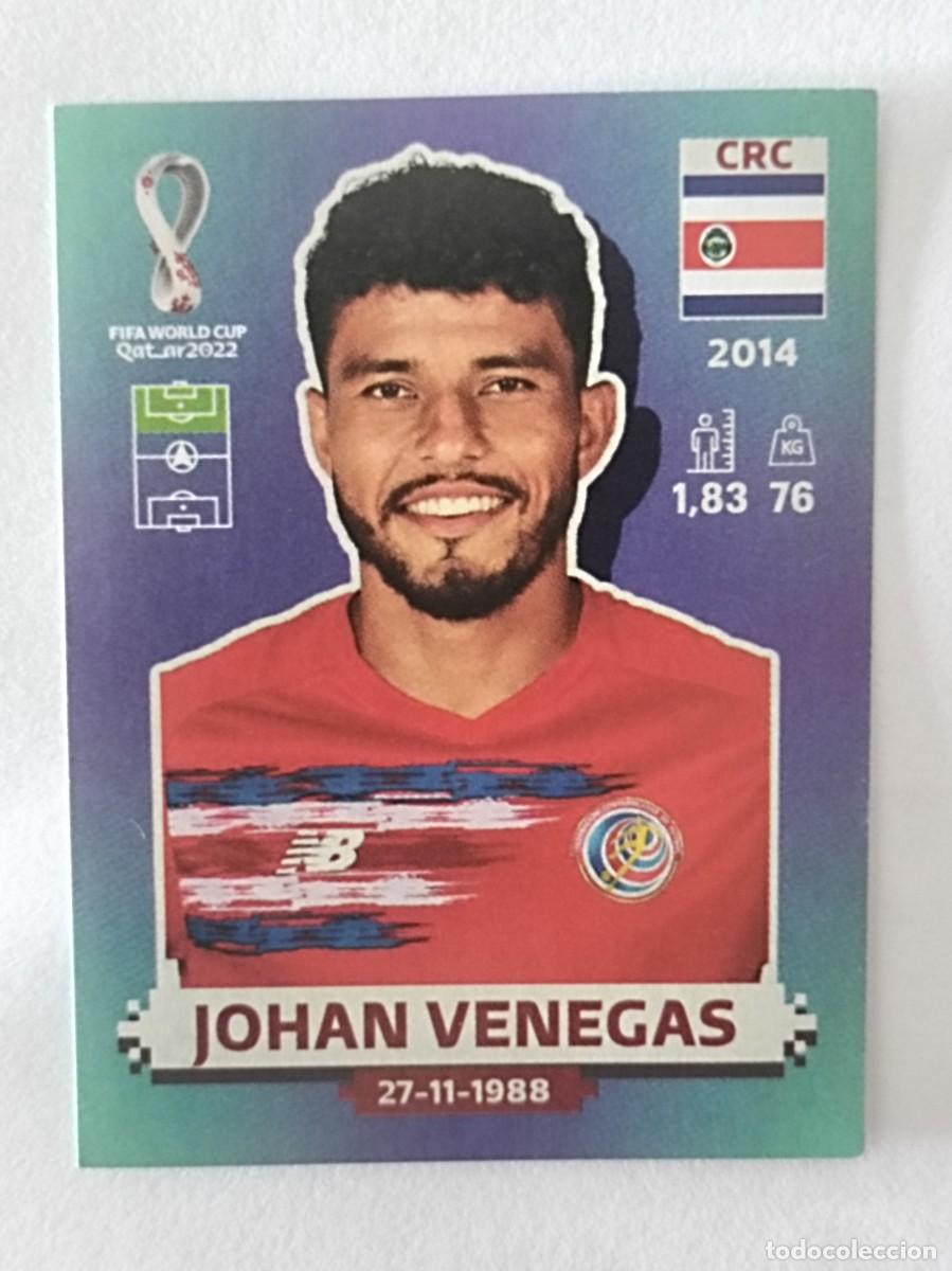 Cromos de f&uacute;tbol: #CRC 20 JOHAN VENEGAS (COSTA RICA) MUNDIAL QATAR 2022 PANINI