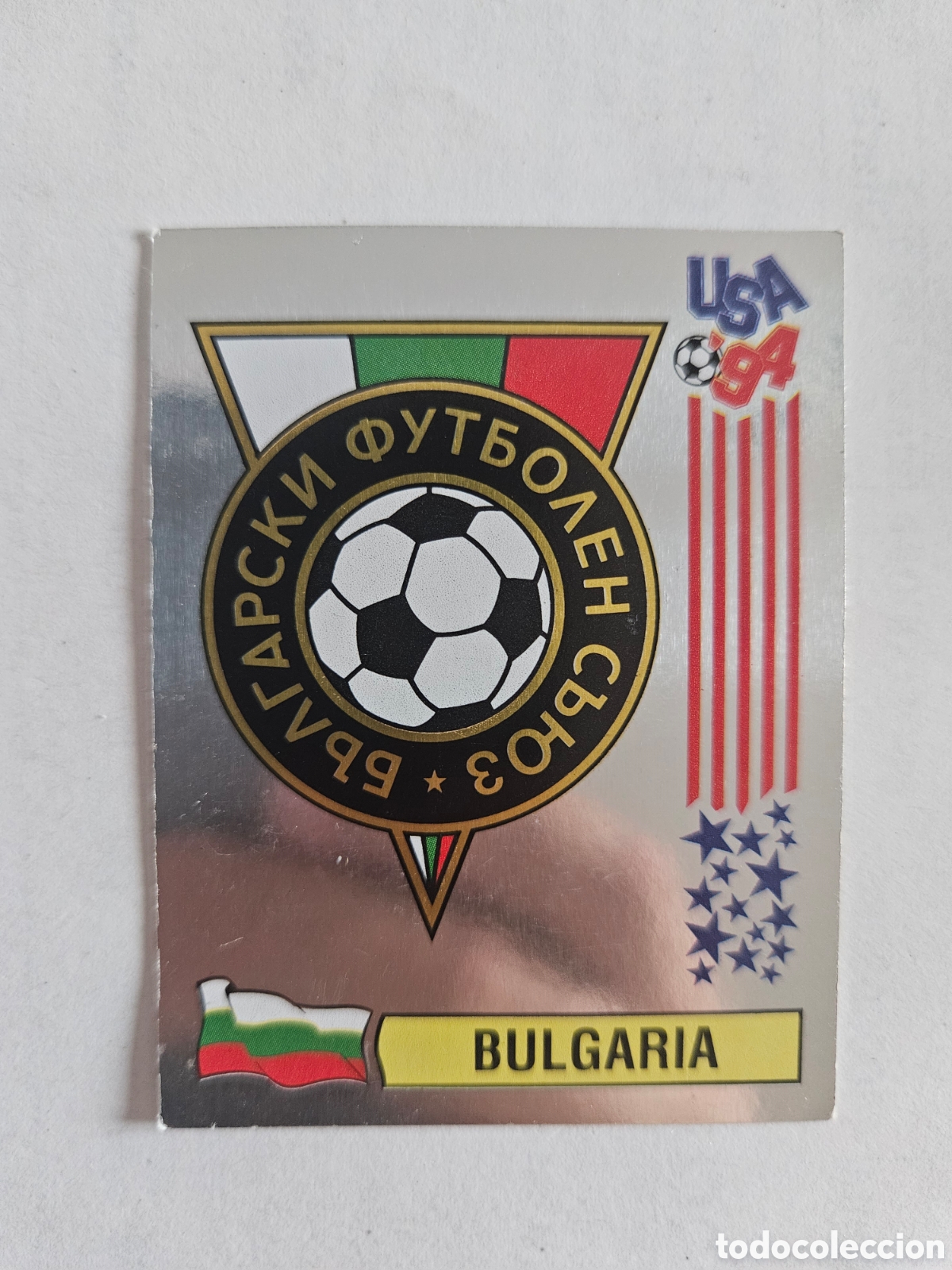 Cromos de f&uacute;tbol: N&deg;287 Escudo Bulgaria Mundial USA 94 PANINI. Nunca pegado