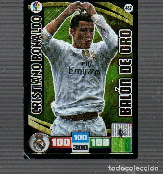 Figurine di Calcio: CROMO DE XL ADRENALYN PANINI DEL A&Ntilde;O 2021 - 22 DELANTERO REAL MADRID BAL&Oacute;N DE ORO CRISTIANO RONALDO