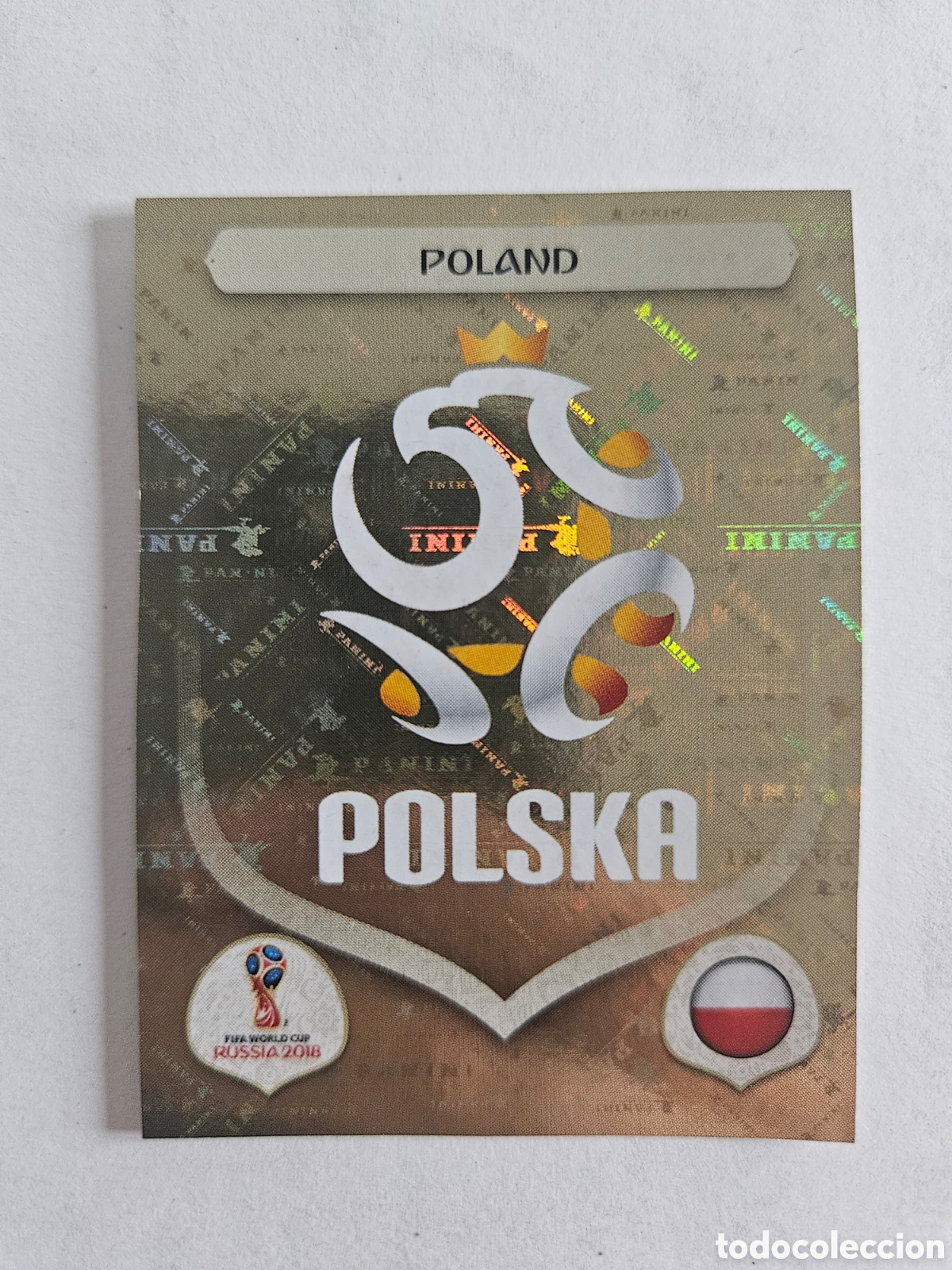 Fu&szlig;ball-Sticker: 592 ESCUDO LOGO POLONIA POLAND CROMOS MUNDIAL FUTBOL 18 FIFA WORLD CUP RUSSIA RUSIA 2018