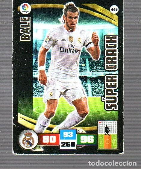 Cromos de f&uacute;tbol: CROMO DE XL ADRENALYN PANINI DEL A&Ntilde;O 2015 - 16 MEDIO REAL MADRID SUPER CRACK BALE N&ordm; 446