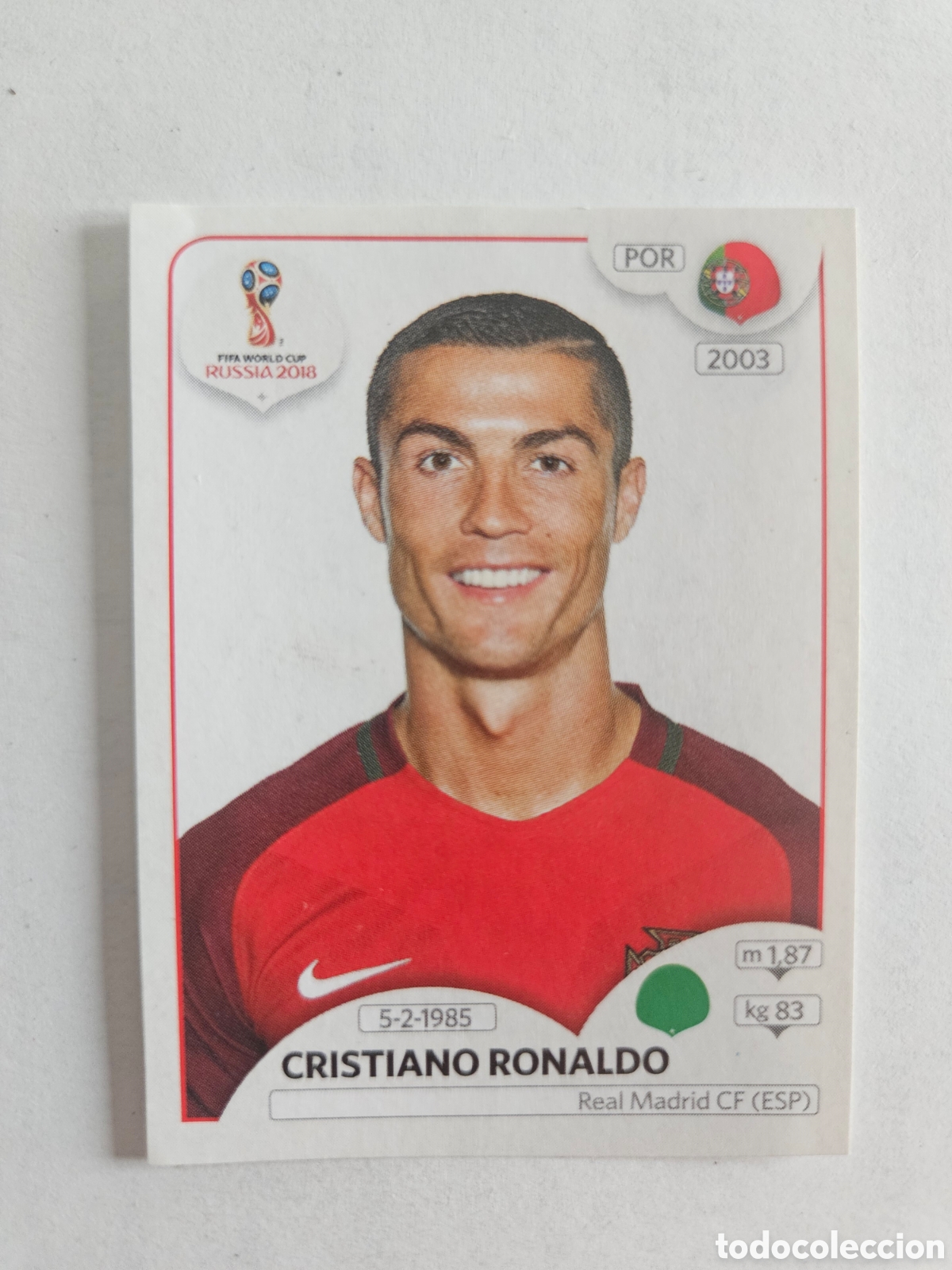 Cromos de f&uacute;tbol: 130 CRISTIANO RONALDO PORTUGAL PANINI WORLD MUNDIAL RUSSIA RUSIA 2018 FUTBOL 18 - SIN PEGAR