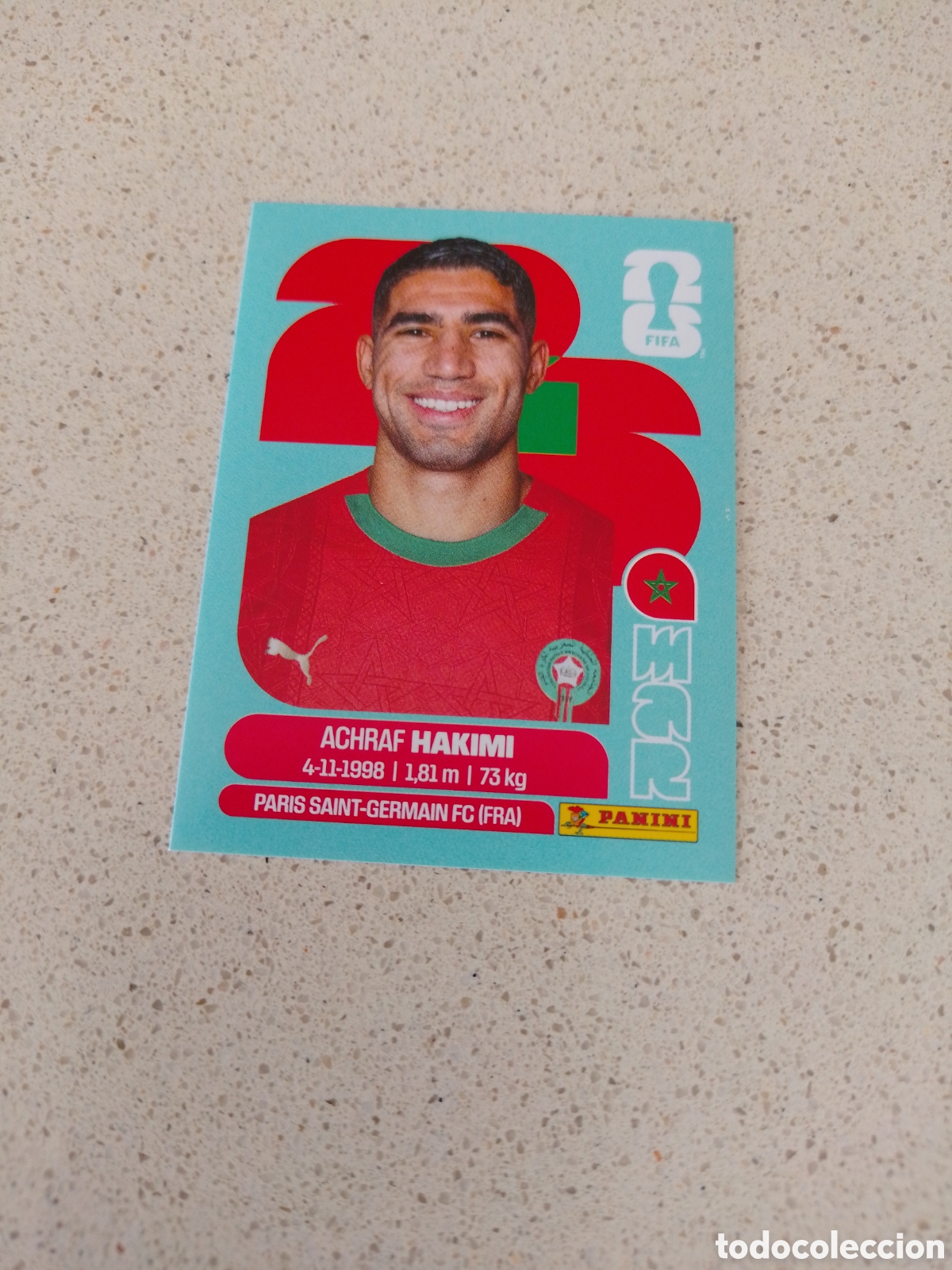 Cromos de f&uacute;tbol: CROMO NUMERO 4 HAKIMI MARRUECOS. MUNDIAL 2026. PANINI.