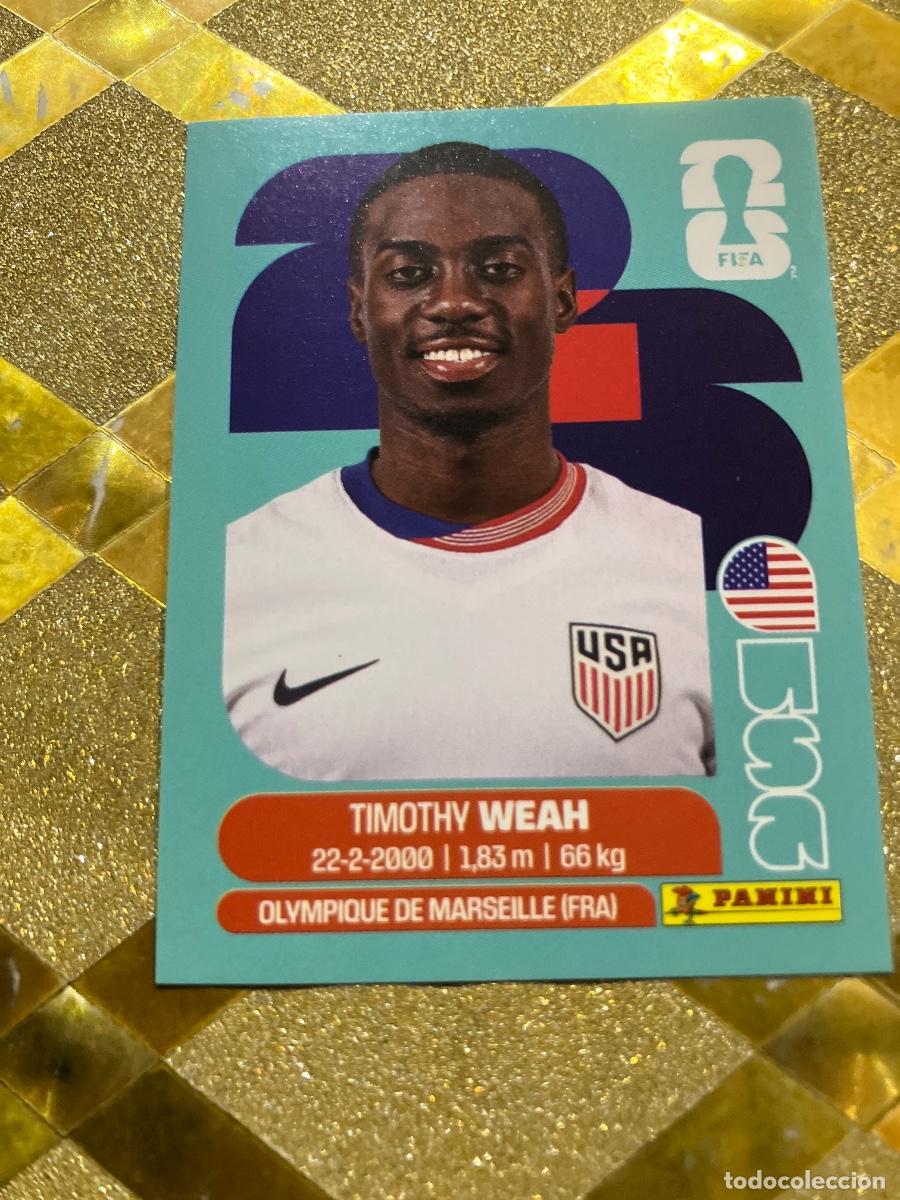 Cromos de f&uacute;tbol: CROMO DE F&Uacute;TBOL NUMERO USA 12 TOMOTHY WEAH EEUU O USA MUNDIAL 2026 MEXICO-EEUU-CANADA PANINI !