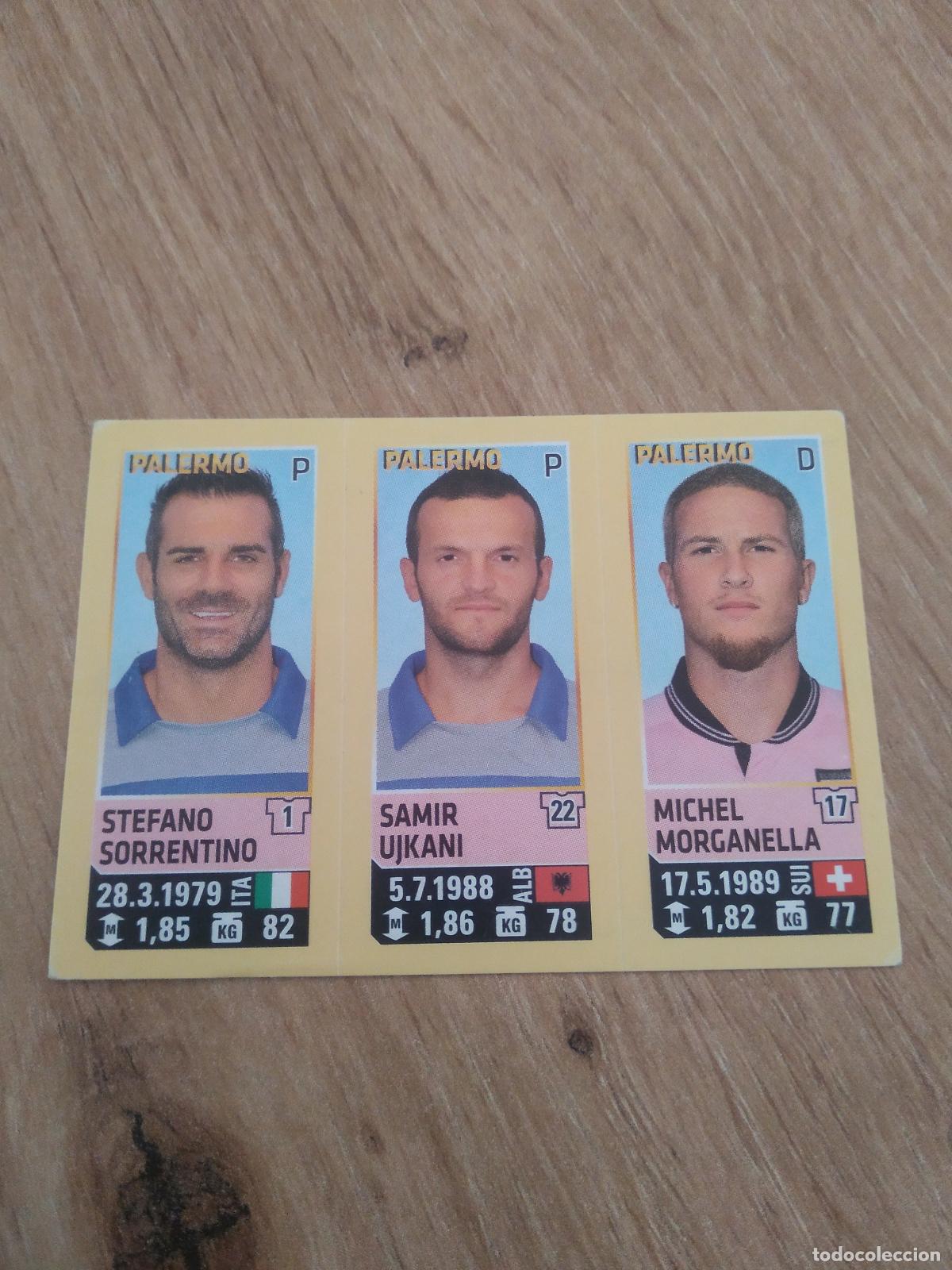 Cromos de f&uacute;tbol: 704 SORRENTINO UJKANI MORGANELLA PALERMO CROMO FUTBOL PANINI LIGA ITALIA 2013-2014 CALCIATORI 13-14