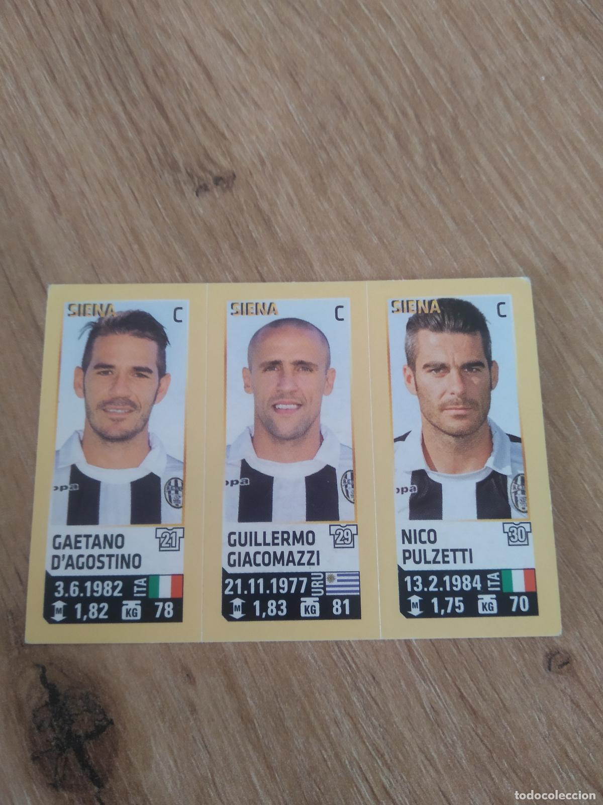 Cromos de f&uacute;tbol: 733 D'AGOSTINO GIACOMAZZI PULZETTI SIENA CROMO FUTBOL PANINI LIGA ITALIA 2013-2014 CALCIATORI 13-14