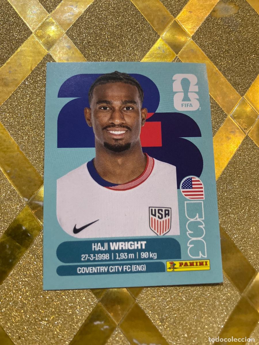 Football Stickers: CROMO DE F&Uacute;TBOL NUMERO USA 19 HAJI WRIGHT EEUU O USA MUNDIAL 2026 MEXICO-EEUU-CANADA PANINI !