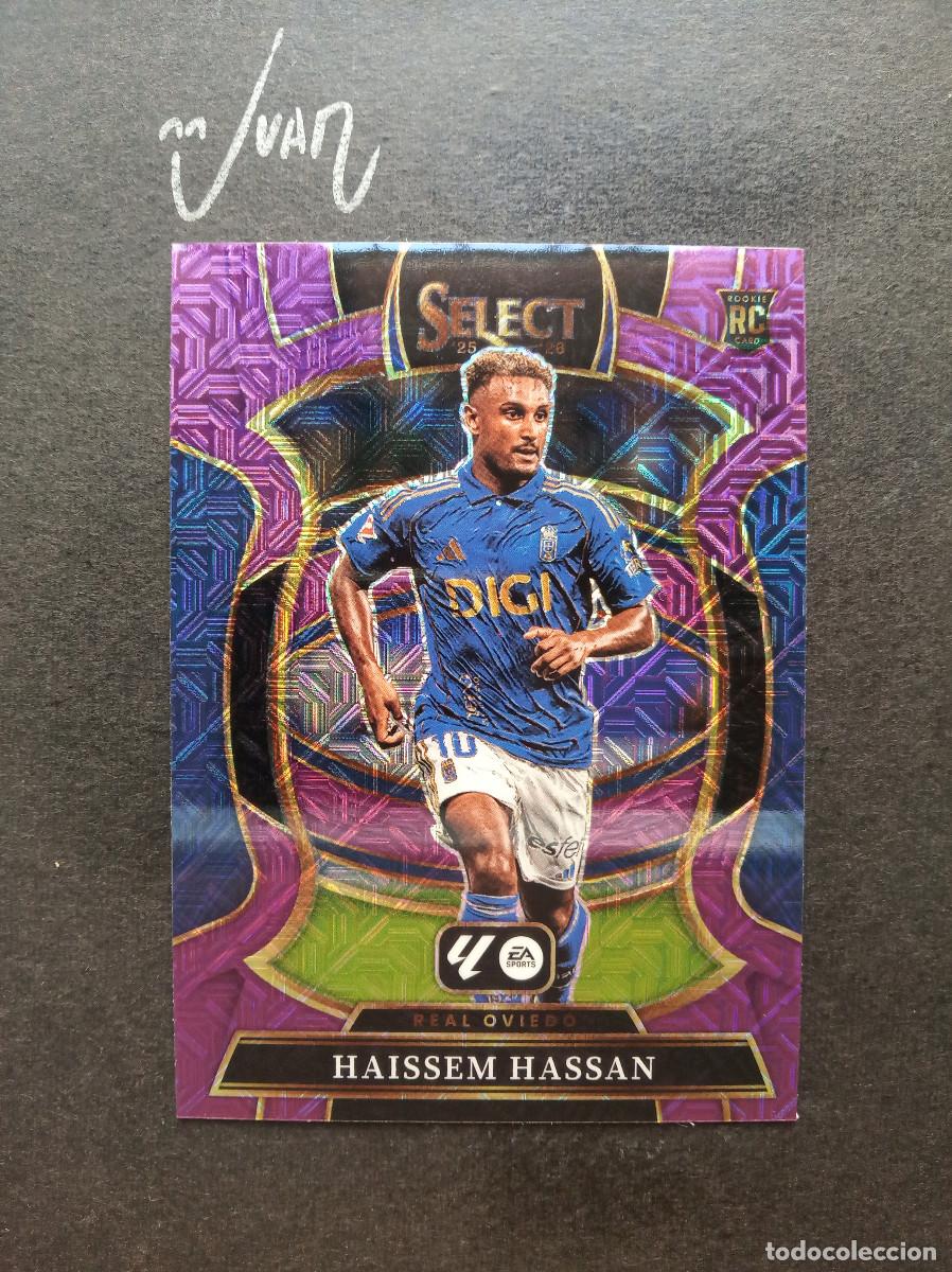 Fu&szlig;ball-Sticker: N&ordm; 98 PURPLE MOJO PRIZM HASSAN REAL OVIEDO EGIPTO ⚽ PANINI &reg; SELECT LIGA 2025 2026 25 26 NUEVO