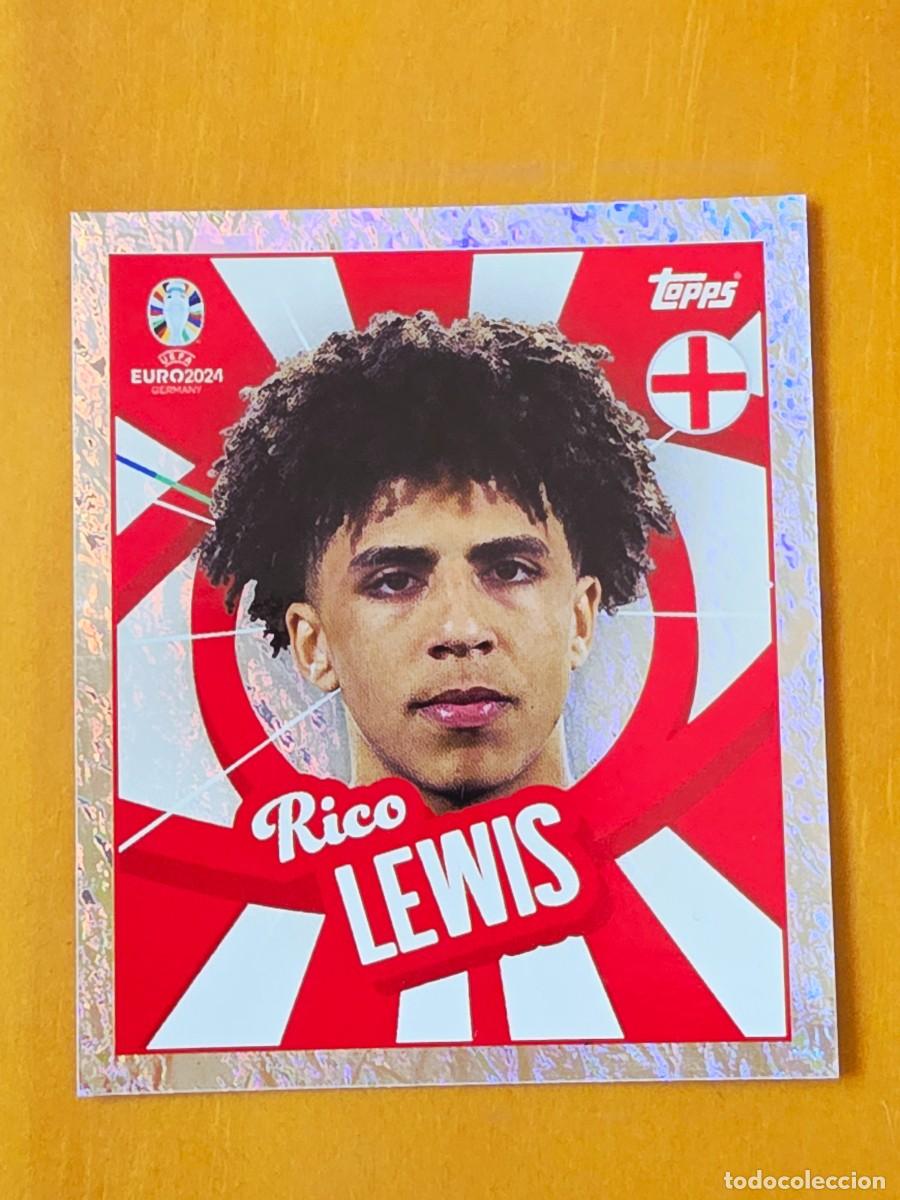 Cromos de f&uacute;tbol: ENG PTW Rico Lewis, Inglaterra player to watch, Topps UEFA Euro 2024, Eurocopa Germany 24 sticker