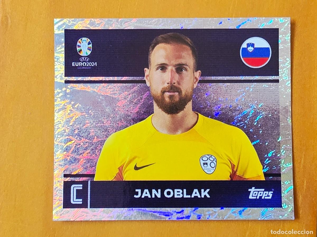 Cromos de f&uacute;tbol: SVN 2 Jan Oblak, Capit&aacute;n, Eslovenia, Topps UEFA Euro 2024, Eurocopa Germany 24 sticker