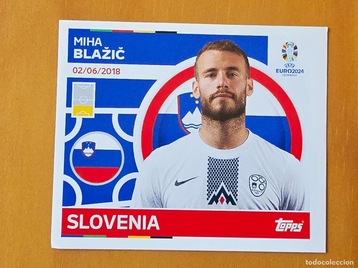 Cromos de f&uacute;tbol: SVN 6 Miha Blažič, Eslovenia, Topps UEFA Euro 2024, Eurocopa Germany 24 sticker