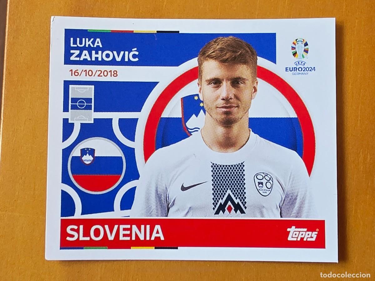 Cromos de f&uacute;tbol: SVN 17 Luka Zahović, Eslovenia, Topps UEFA Euro 2024, Eurocopa Germany 24 sticker