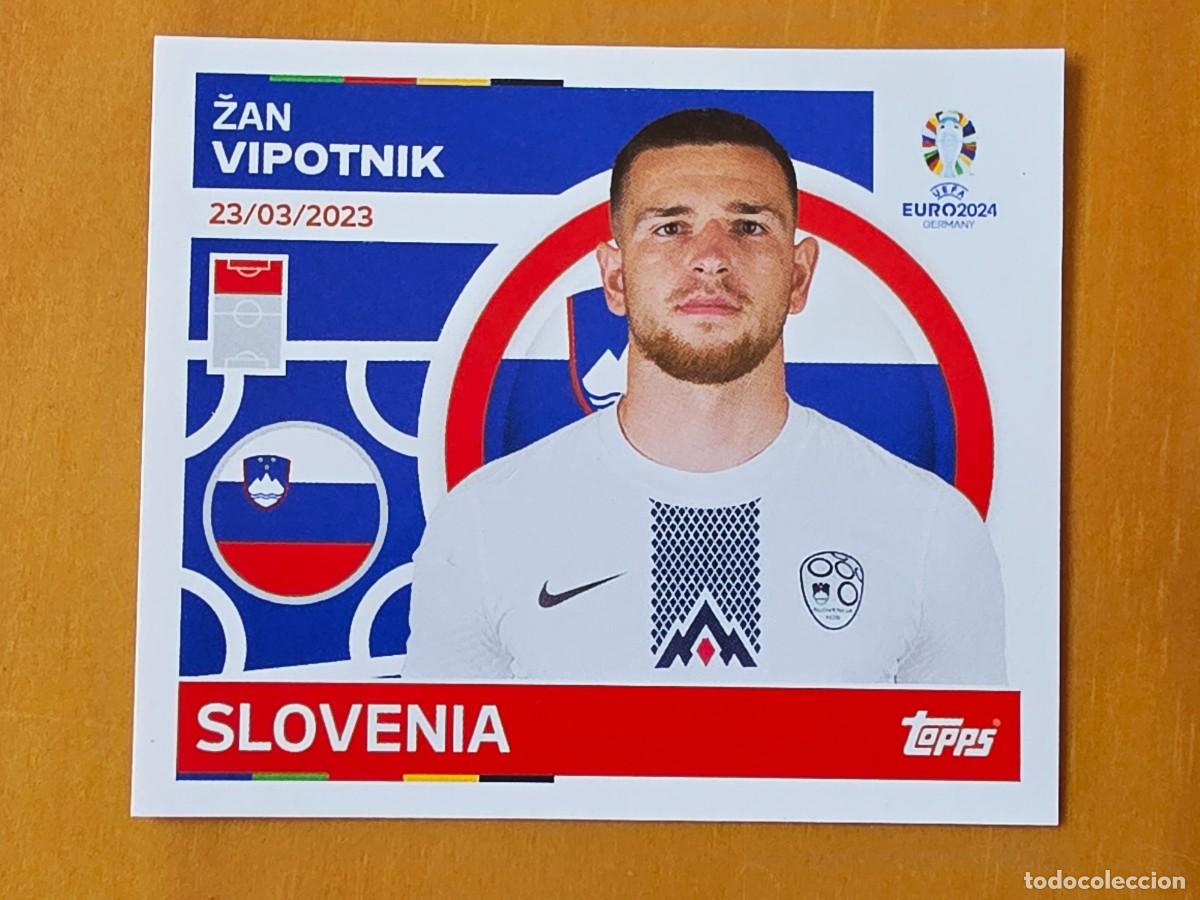 Cromos de f&uacute;tbol: SVN 19 Žan Vipotnik, Eslovenia, Topps UEFA Euro 2024, Eurocopa Germany 24 sticker